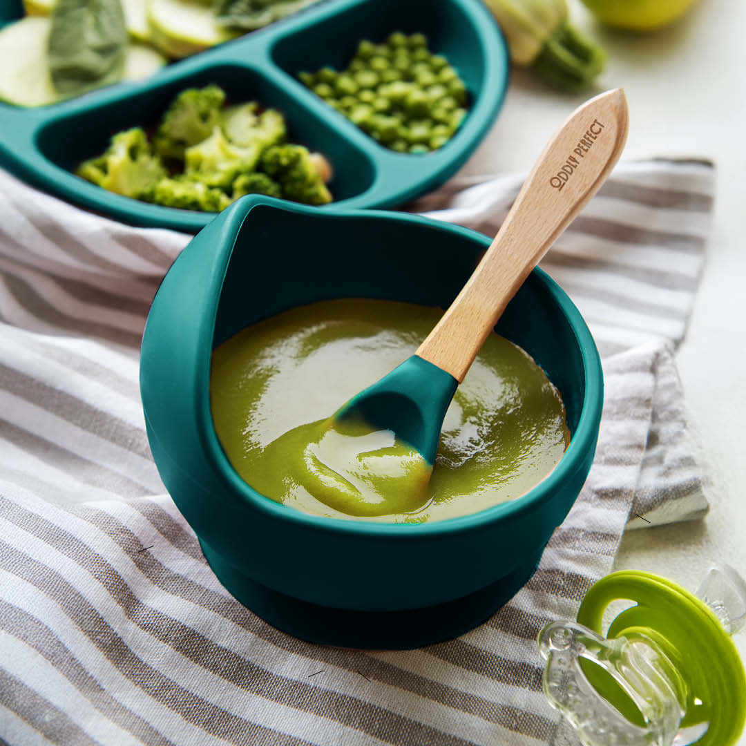 Tidy Tots Peacock Bowl & spoon set