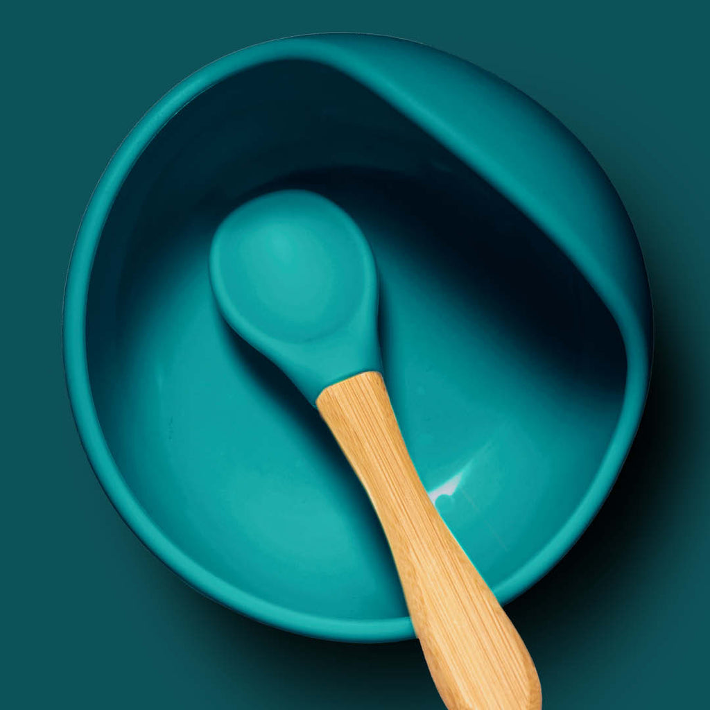 Tidy Tots Peacock Bowl & spoon set
