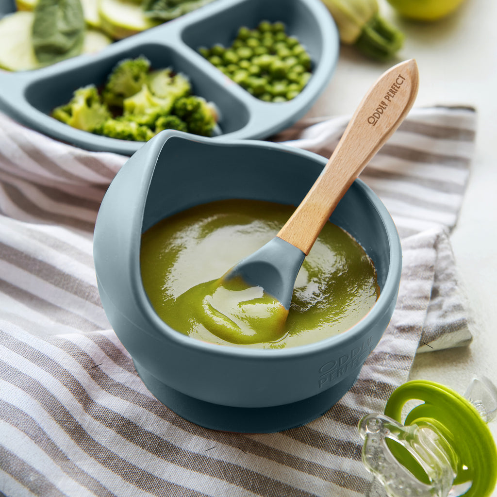 Tidy Tots Blueberry Bowl & spoon set