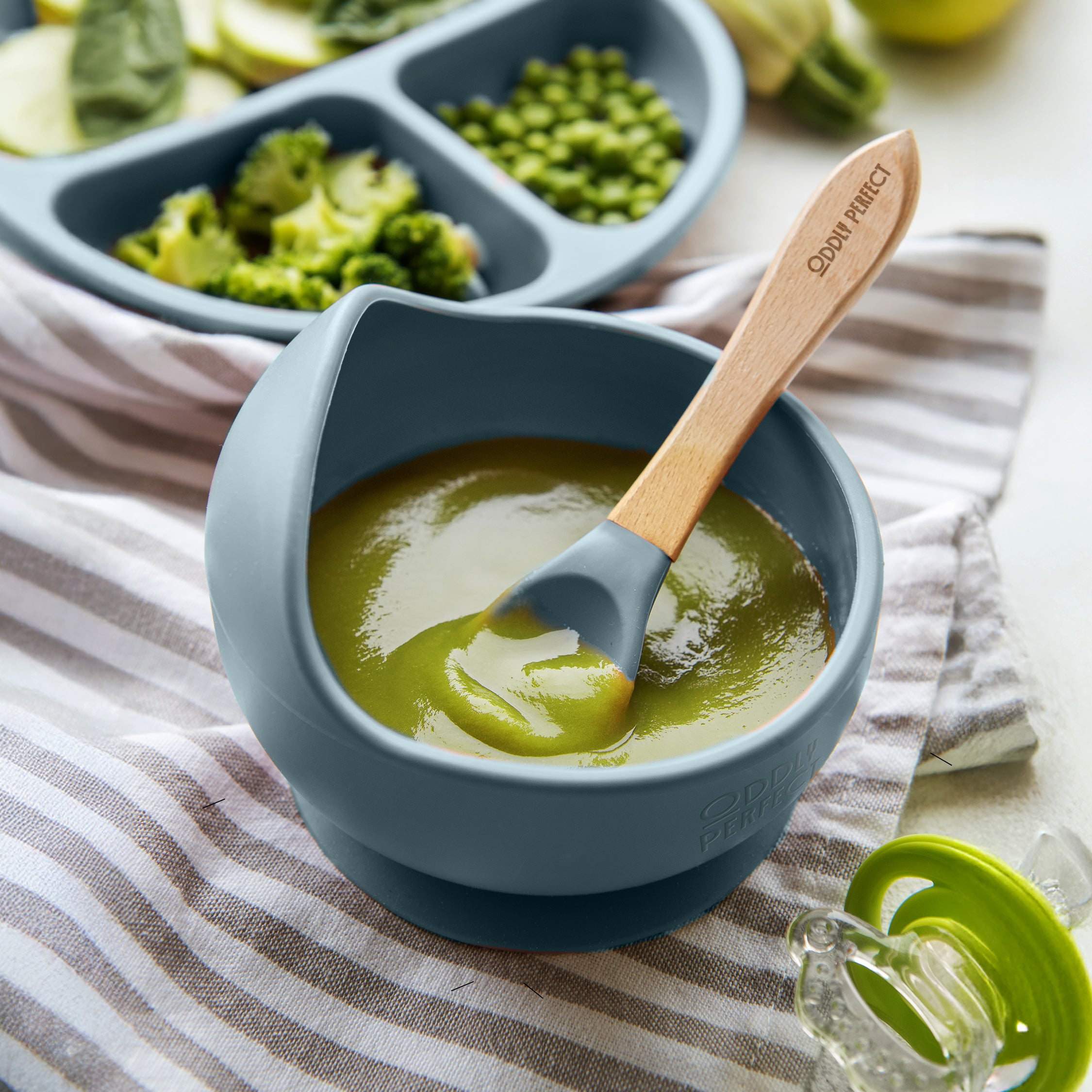 Tidy Tots Blueberry Bowl & spoon set