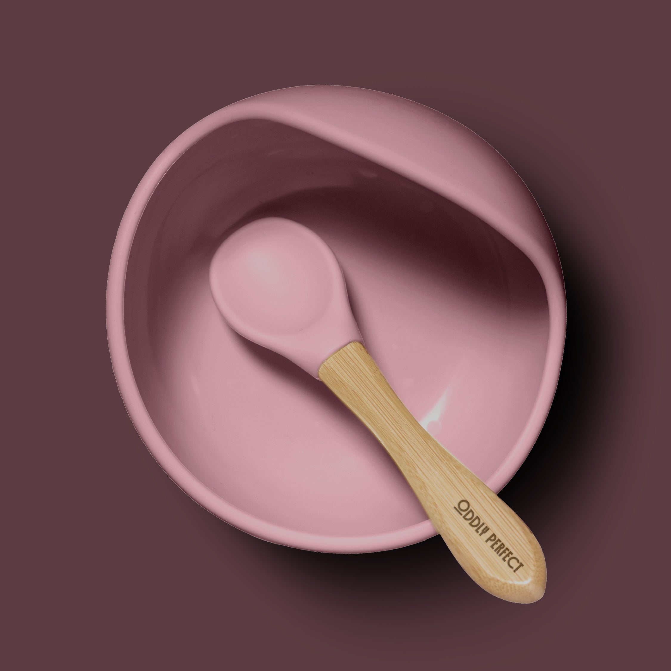 Tidy Tots Pink Berry Bowl & spoon set