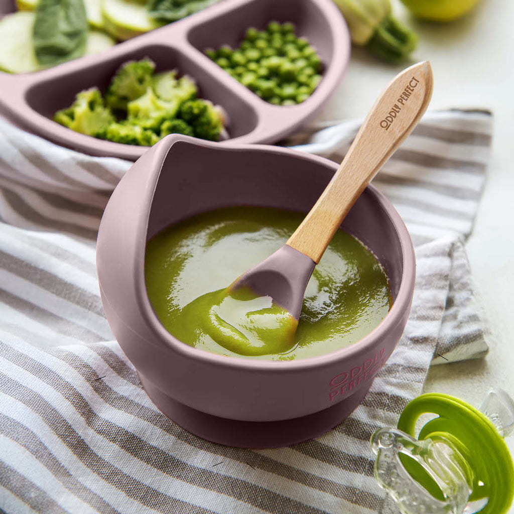 Tidy Tots Rose Petal Bowl & spoon set