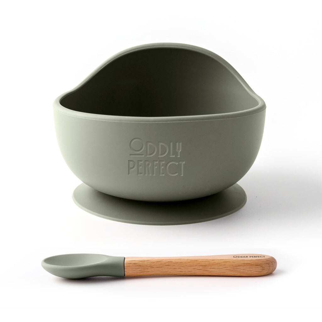 Tidy Tots Sage Bowl & spoon set