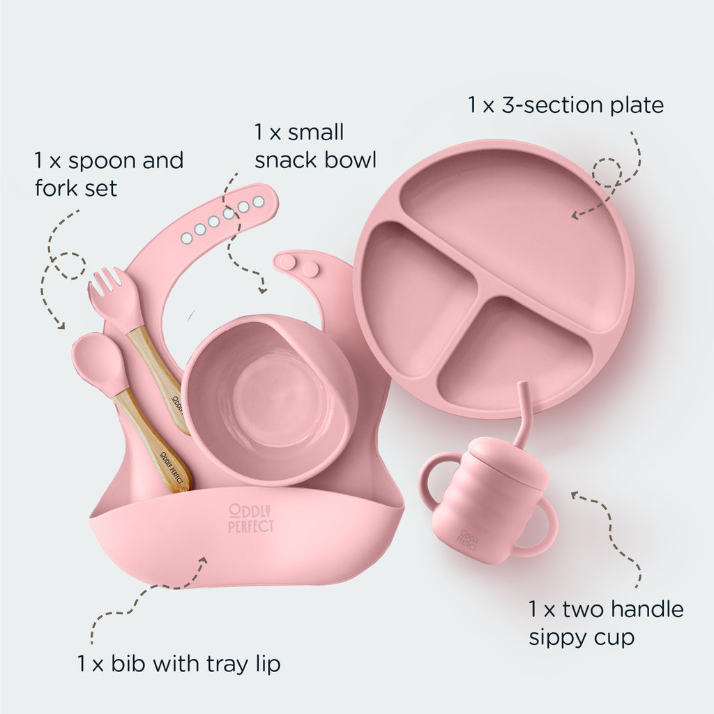 Tiny Dining Pink Berry Feeding Set